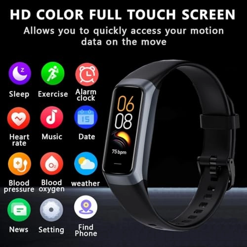 C60 - 24/7 Blood Oxygen Heart Rate 1.1''AMOLED