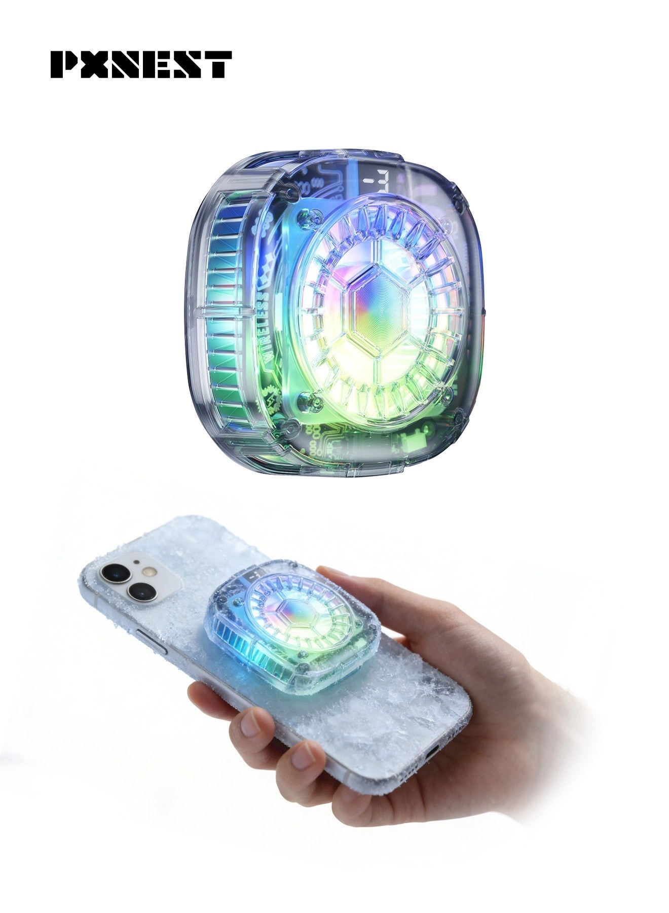 Magnetic Phone Cooler - Semiconductor 3-Speed Digital Display