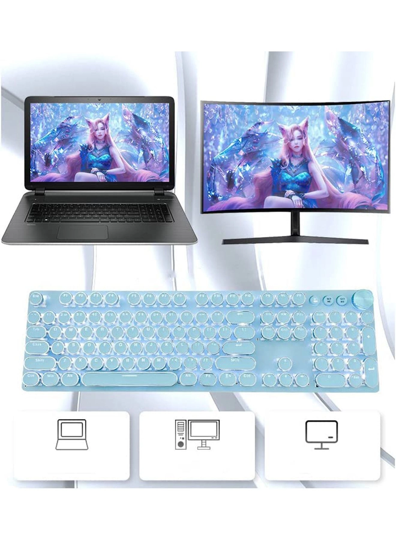 Gaming Keyboard - Wired + Mouse