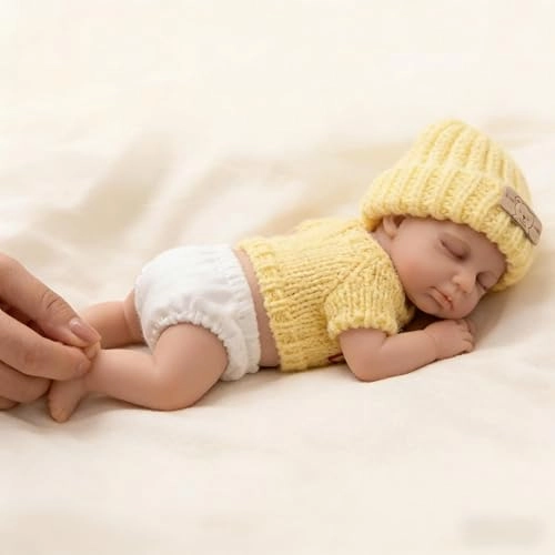 Reborn Baby Doll - 8 inch Full silicone Girl Ages 3+