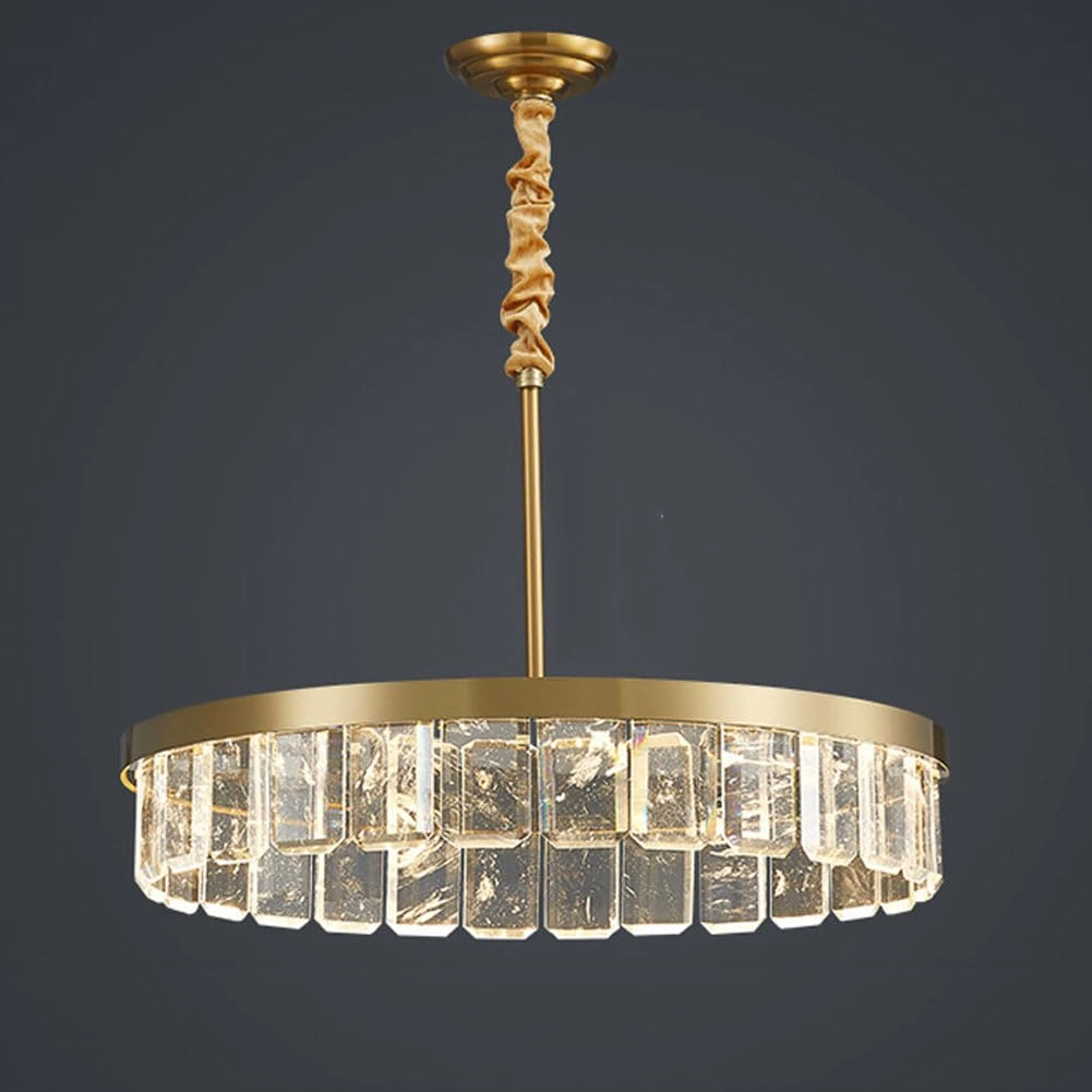 Crystal Chandelier - Golden tricolor light 100*38*30cm