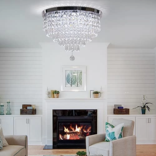 Crystal Ceiling Light - 3 Colors Dimmable