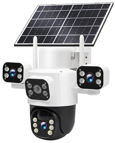 Solar 3-Lens Security Camera 2K