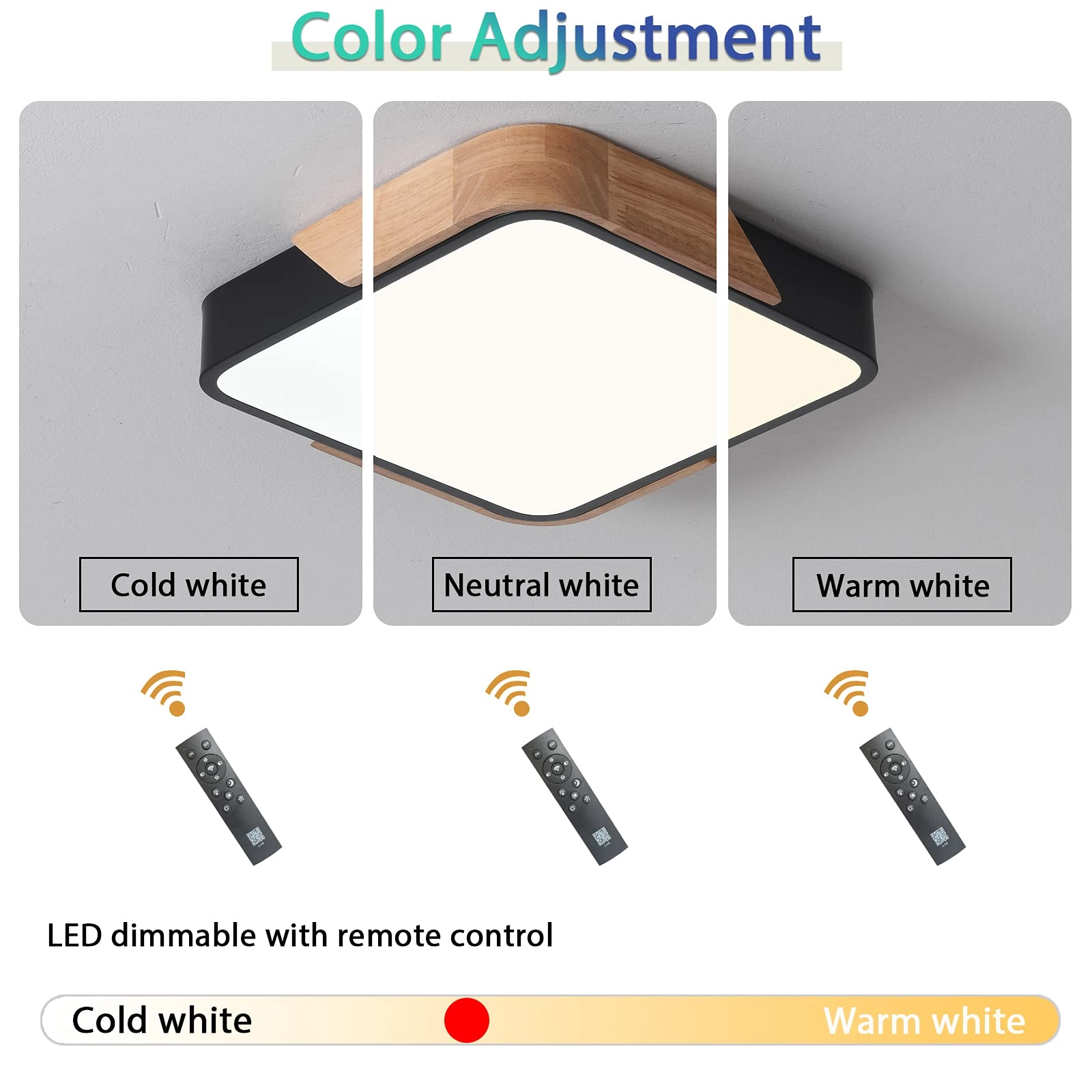 Flush Ceiling Light - 6000K 4000K 3000K Dimmable