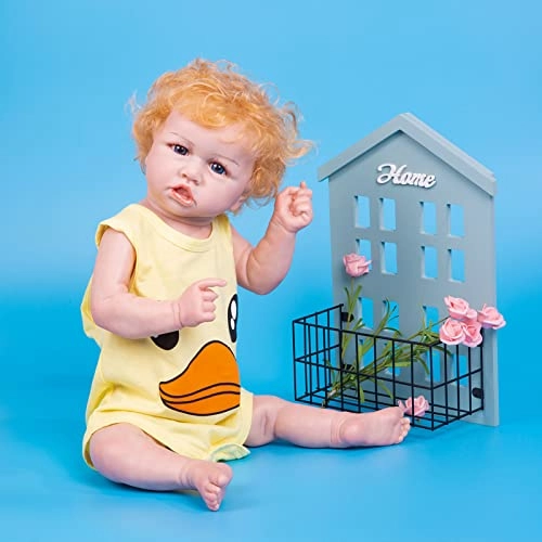 Reborn Baby Doll - 22 Inch Soft Vinyl Blonde Blue Eyes