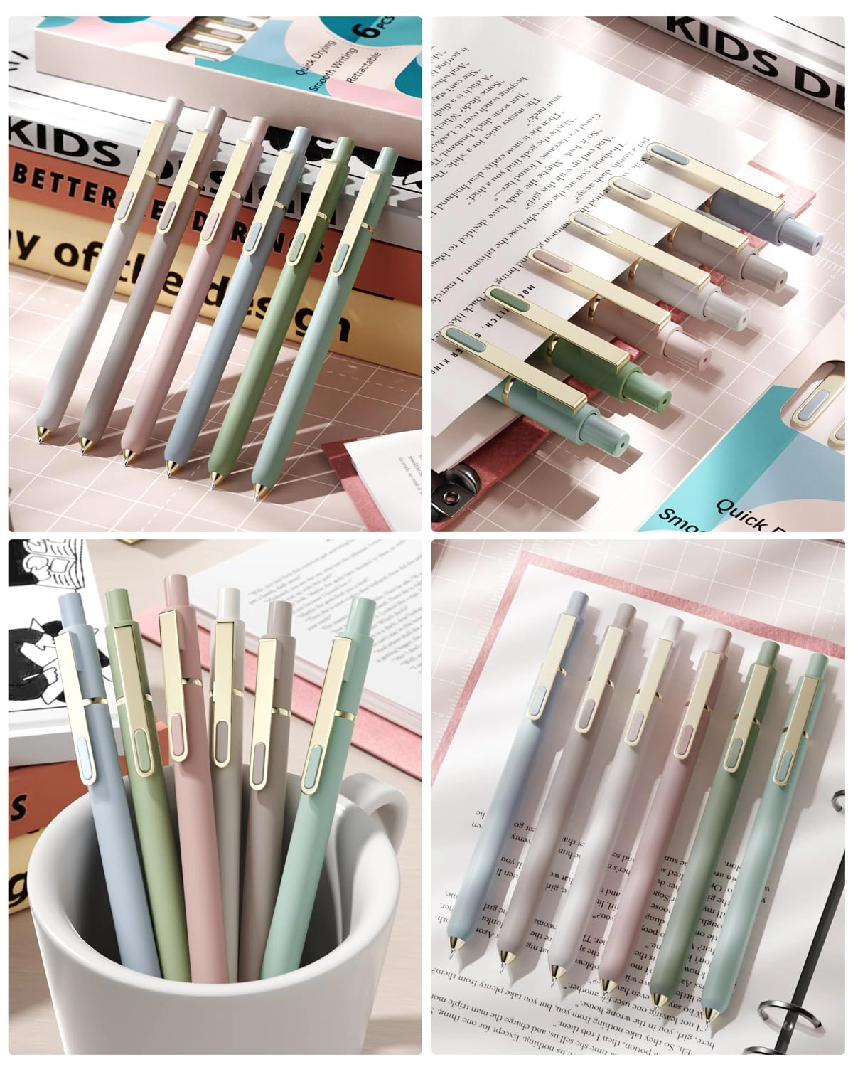 Gel Pens - 6 Pack 0.5mm