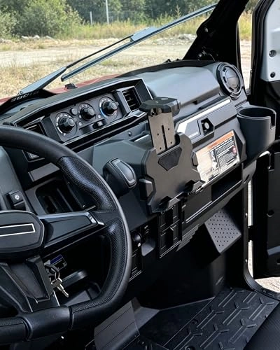 Electronic Device Mounts with Storage Box Organizer Tray - Kawasaki Ridge 2024+