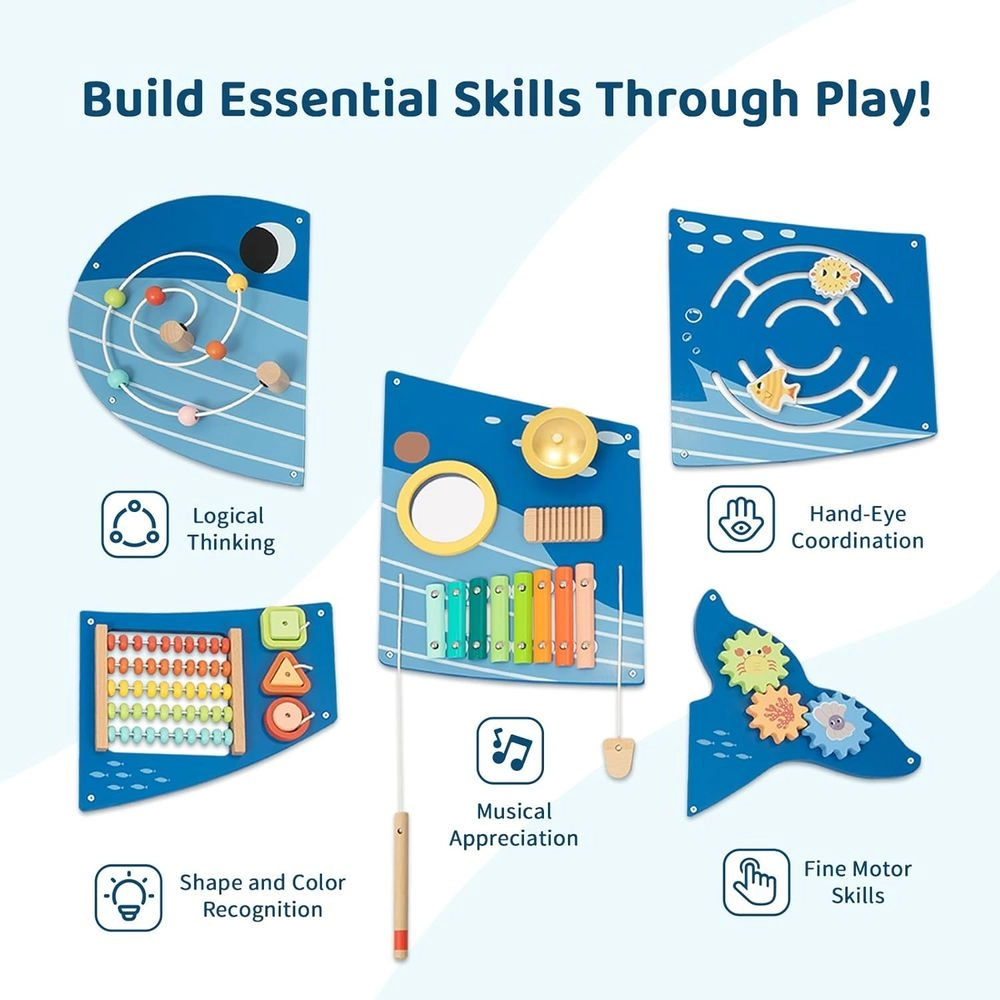 Activity Wall Panel - Whale Suitable for 3 Years & Above.