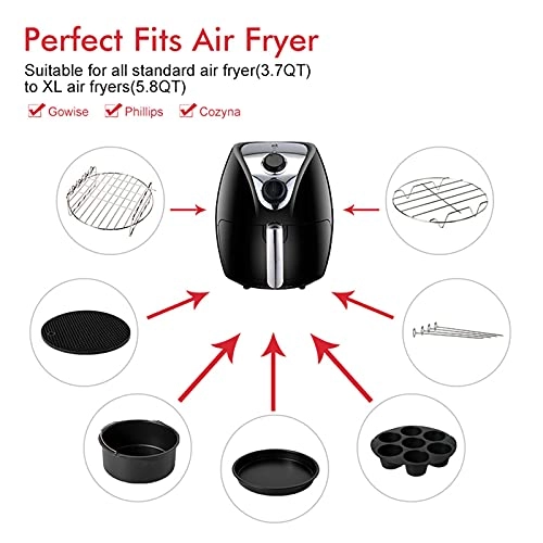 Air Fryer Kit - Metal+carbon steel+stainless steel 7 Pcs