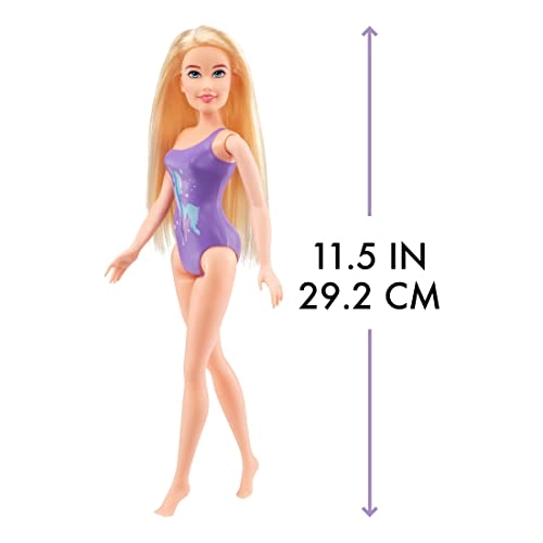 Aria Fashion Doll - 11.5" Blonde Hair Purple Swimsuit Ages 3+