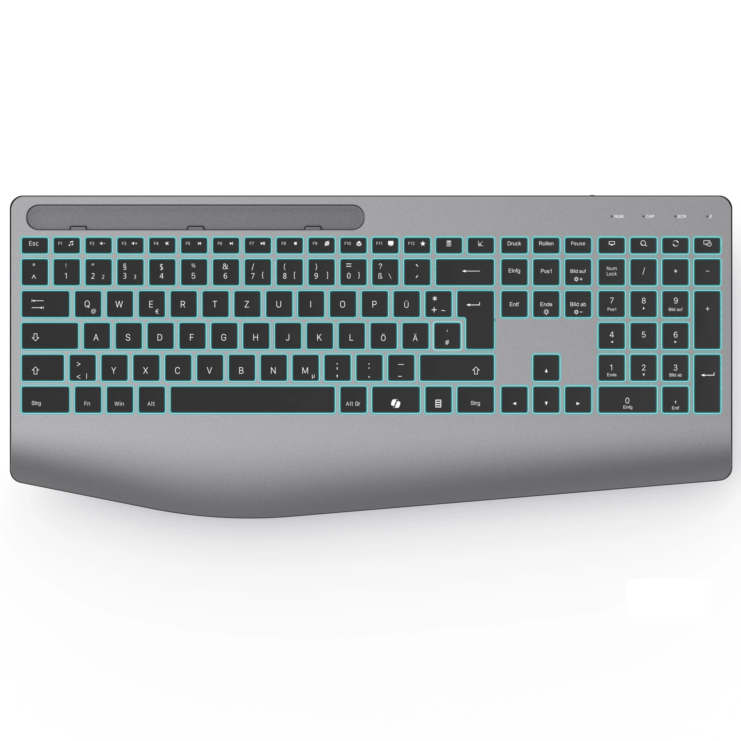 Omoton Wireless Keyboard - DE Wired/Wireless