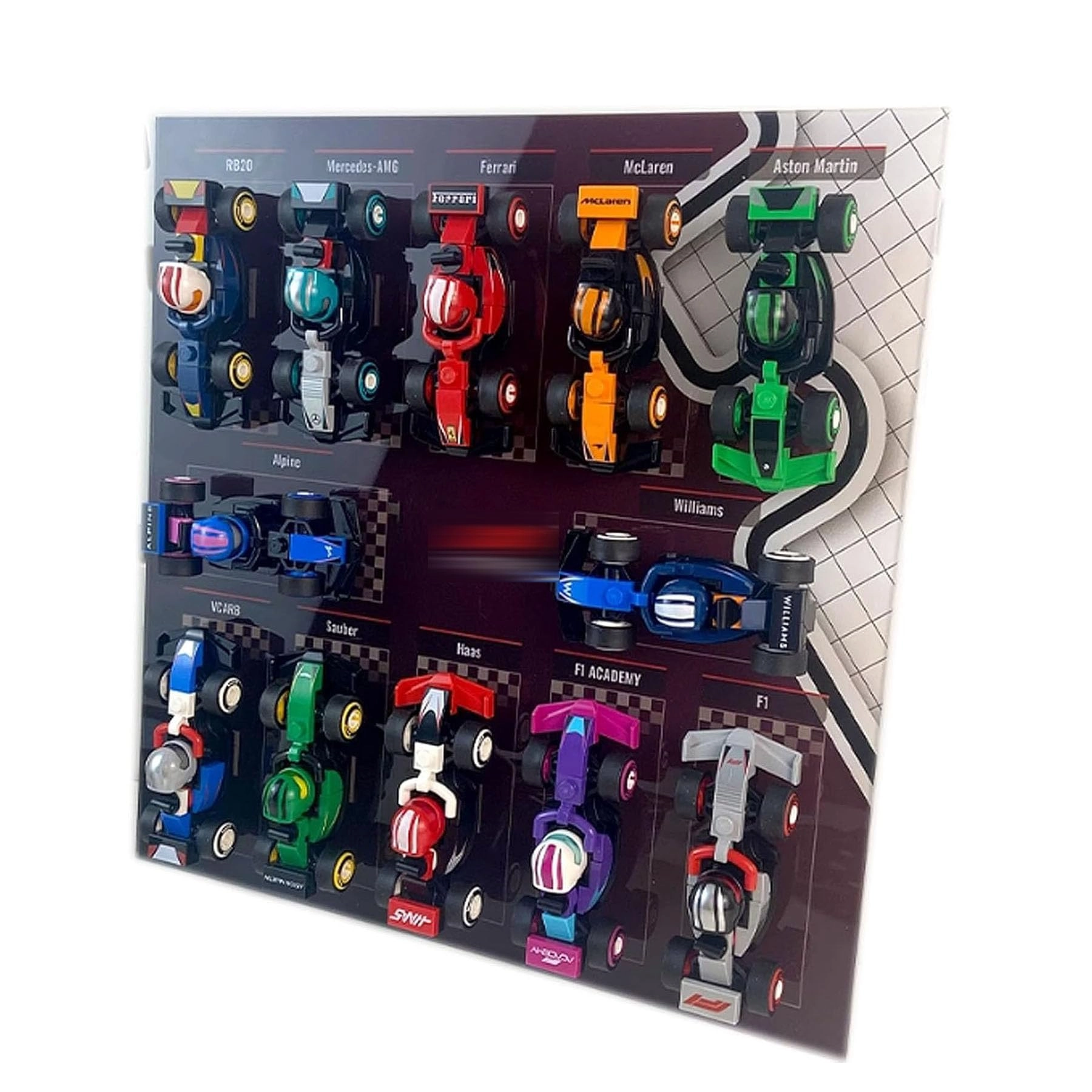 CHIFENMS Acrylic Display Box - 3mm 35x35x4cm for LEGO 71049 F1 Racing