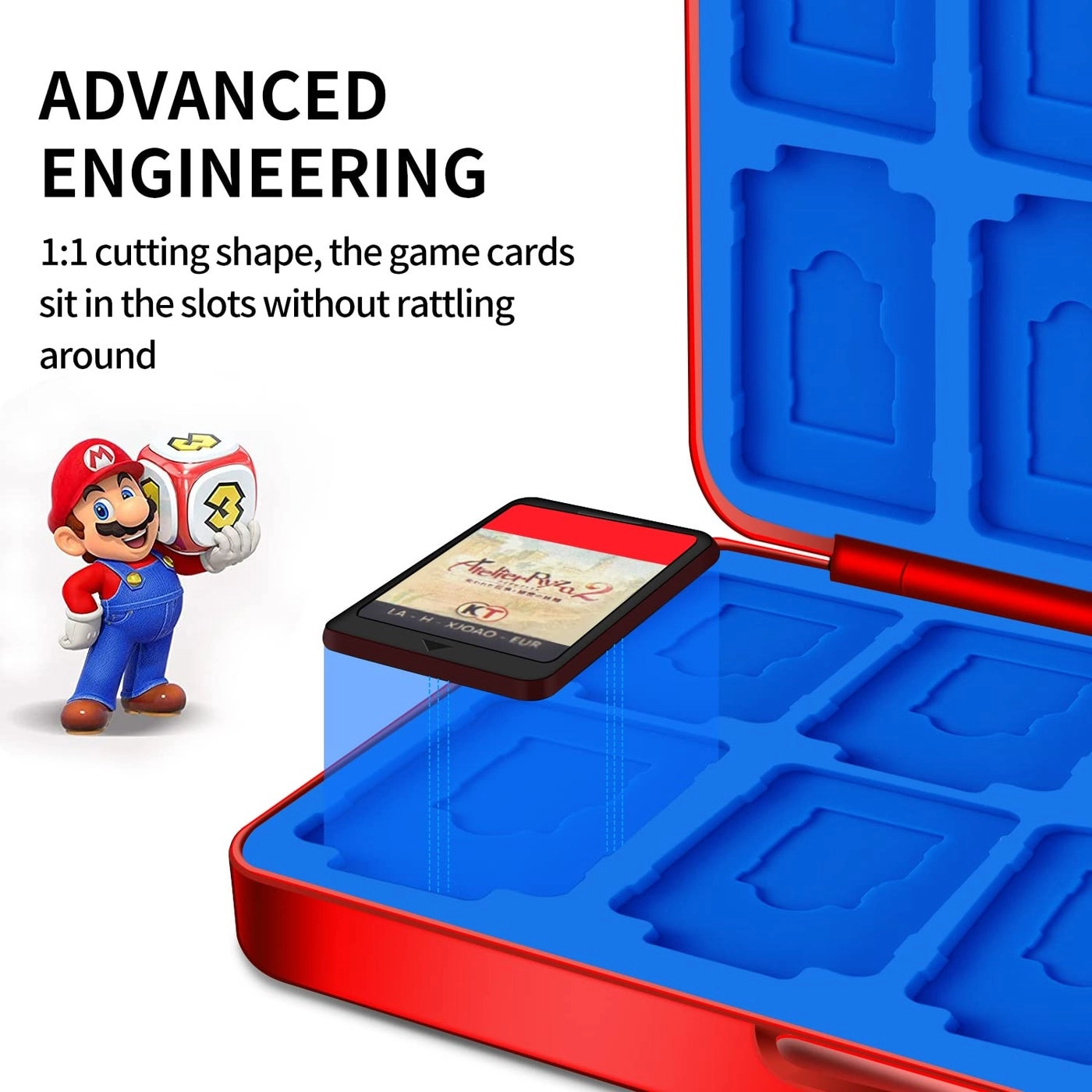 Switch Game Holder Case - 24 Cartridge Slots 24 Micro SD Card Storage Slim Portable