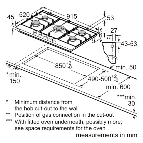Serie 6 PCQ9B5O90M Gas hob