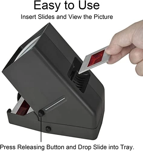 35mm Slide Viewer - 3X Magnification LED Lighted Battery Operation