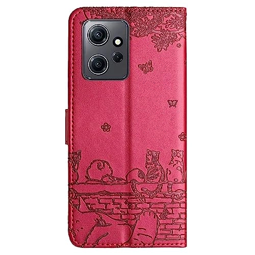 Nadoli Cute Cat Case Wallet Flip Cover for Xiaomi Redmi Note 12 4G
