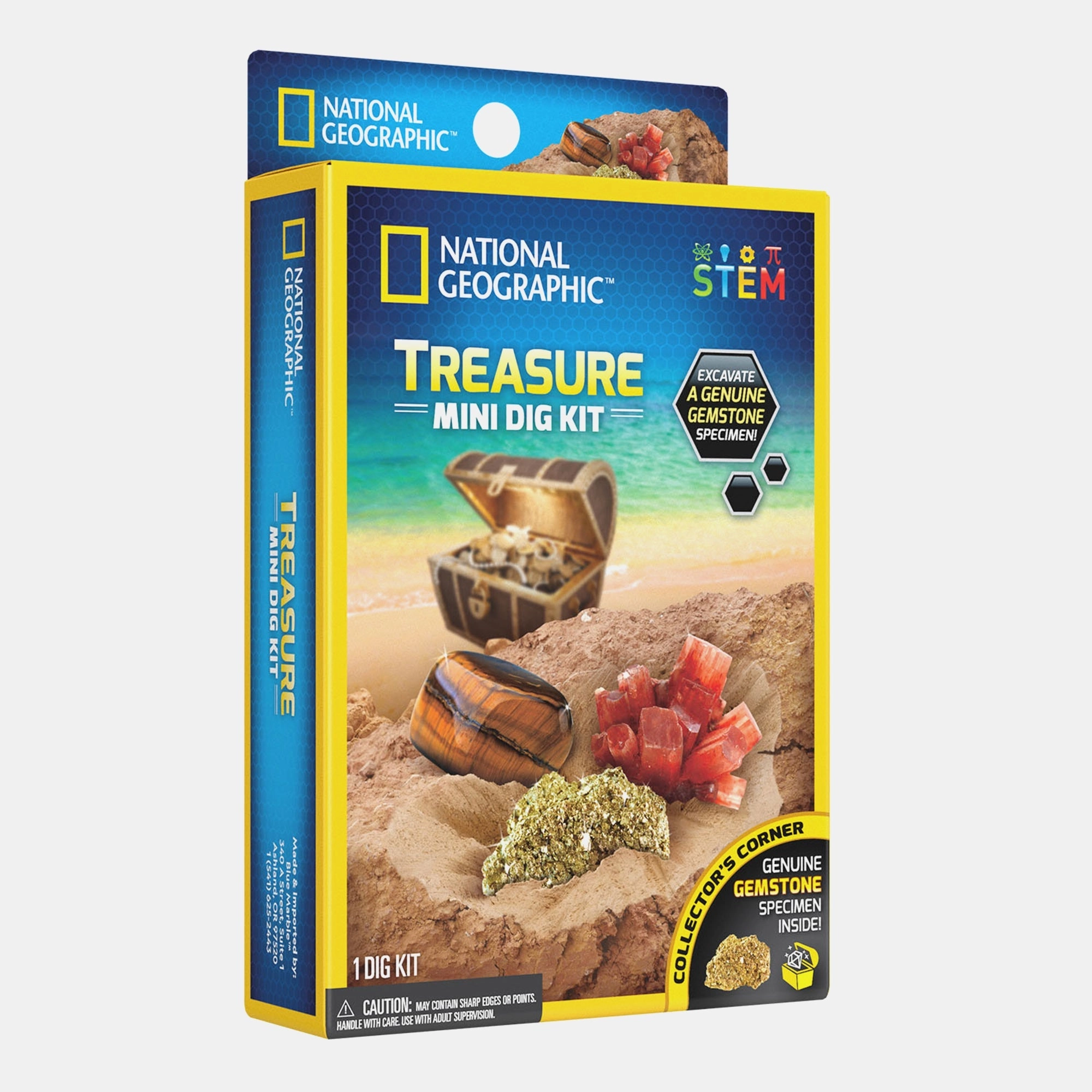 National Geographic Carded Treasure Mini Dig Kit Geology and Mineral Science - 8 years+ 4 pieces