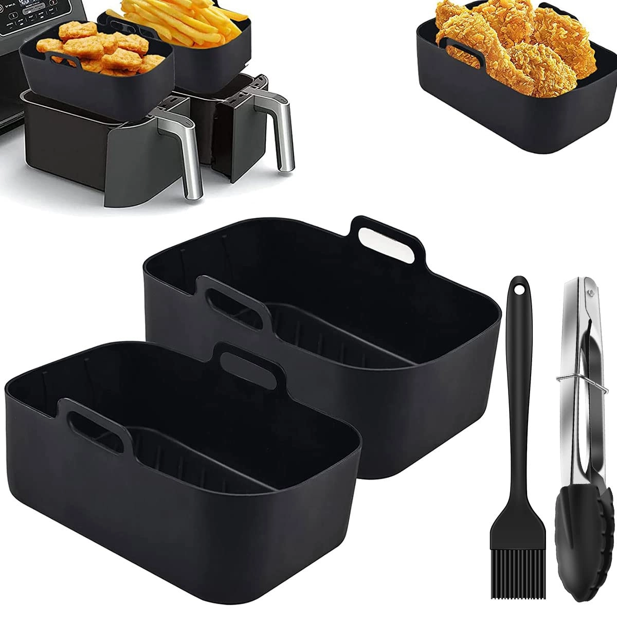 Air Fryer Silicone Liner - Food-grade Silicone 2PCS