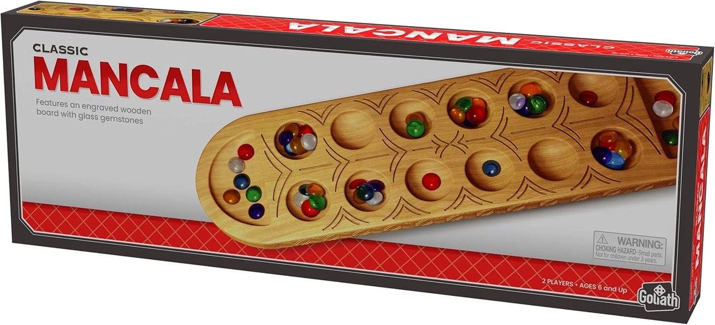 Classic Mancala - Fullsized Solid Wooden Board