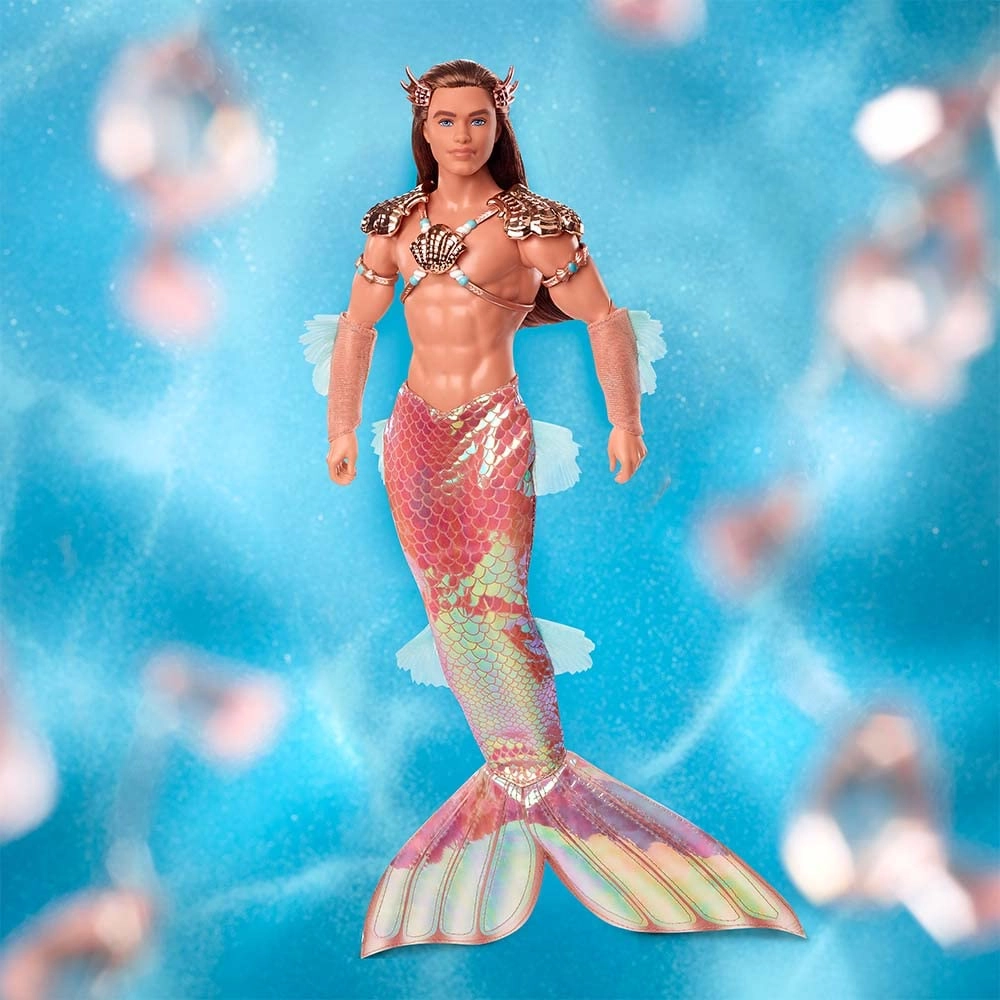 Barbie King Ocean Ken Merman Doll - 12 In Long Brunette Hair Ages 3+