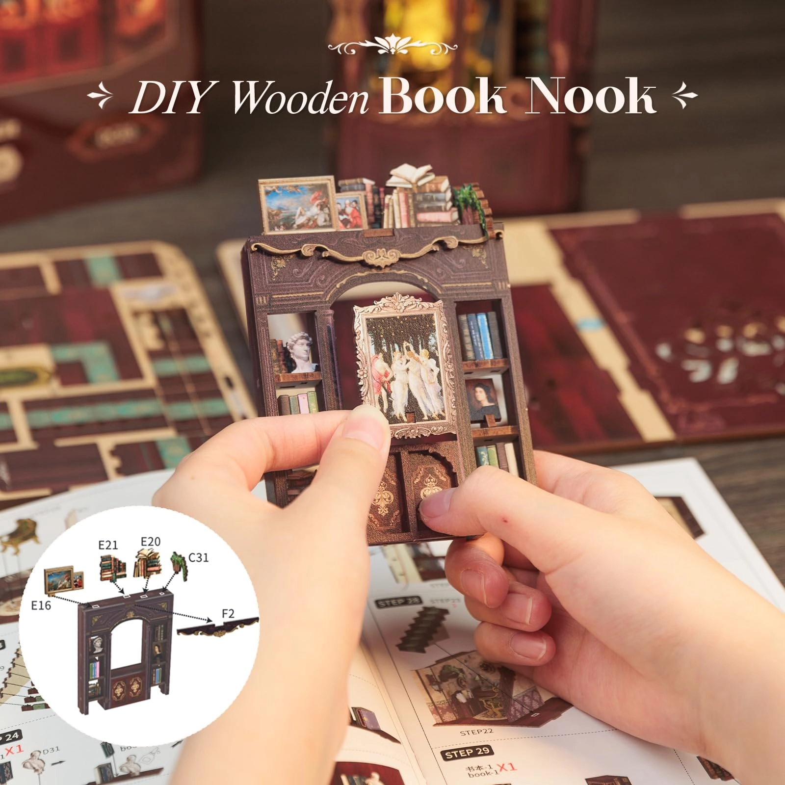 Book Nook Kit - Library of Wisdom 1:12