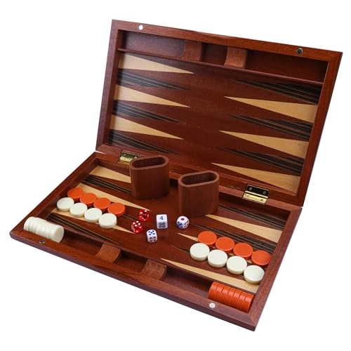Backgammon Set - 15 Inch Wooden Folding