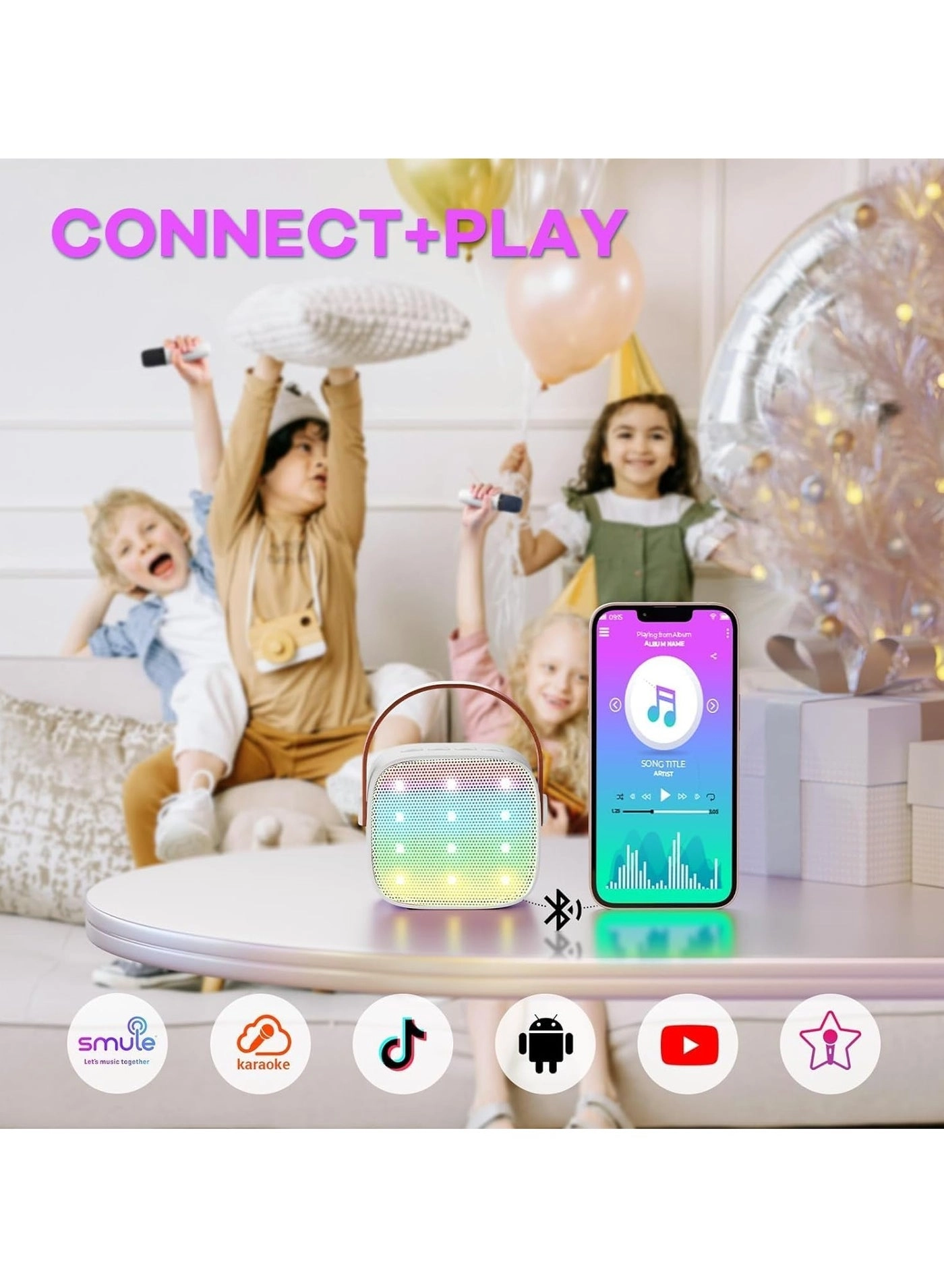 Bluetooth Karaoke Speaker - two wireless microphones