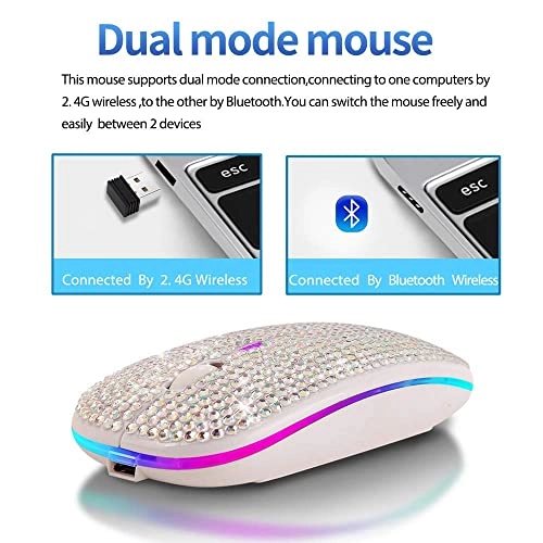 Tri-Mode Bluetooth Mouse - Wireless