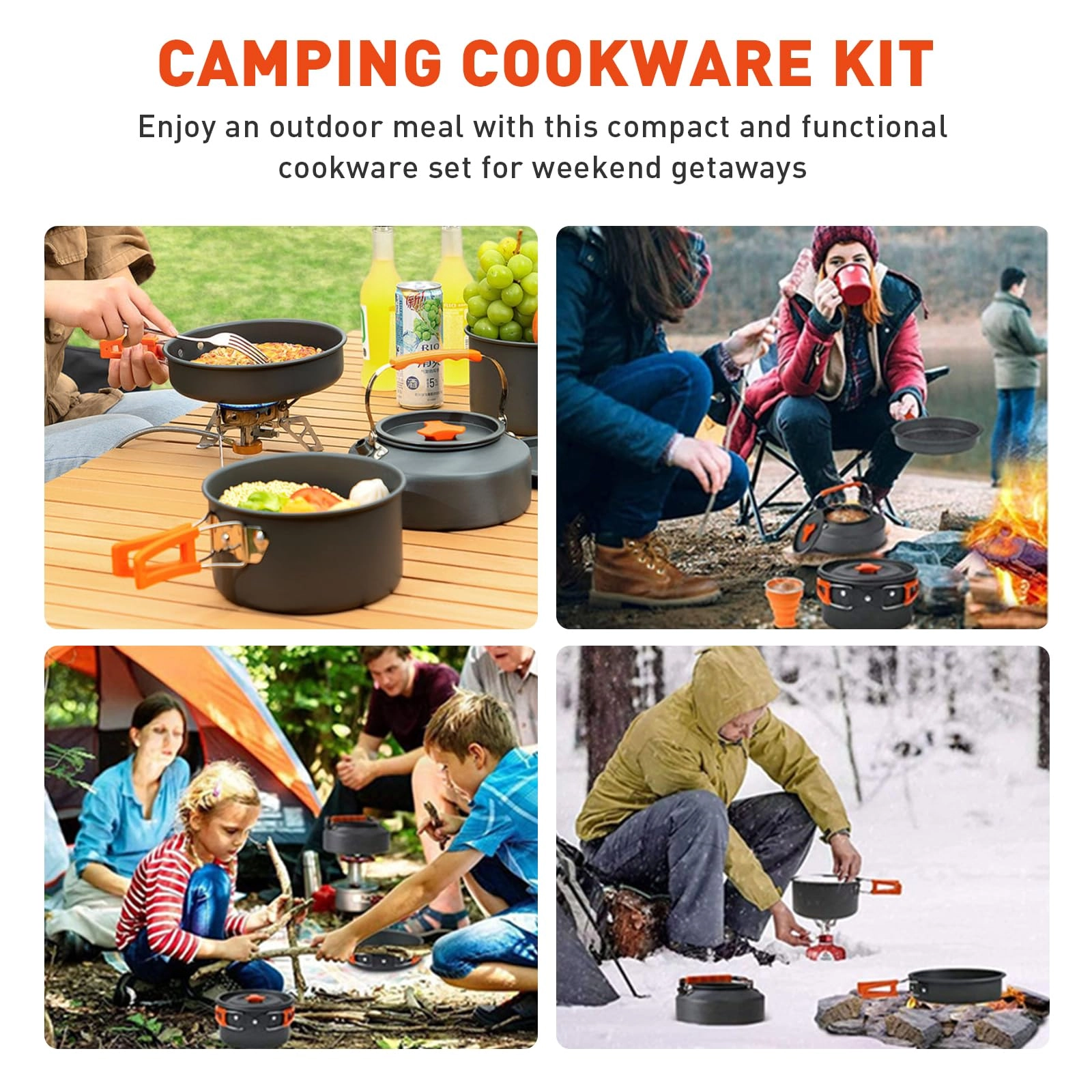 Camping Cooking Set - 17 pieces