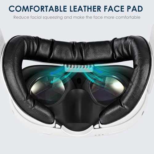 K3 Facial Interface - PU Leather Face Pad Compatible with Quest 3