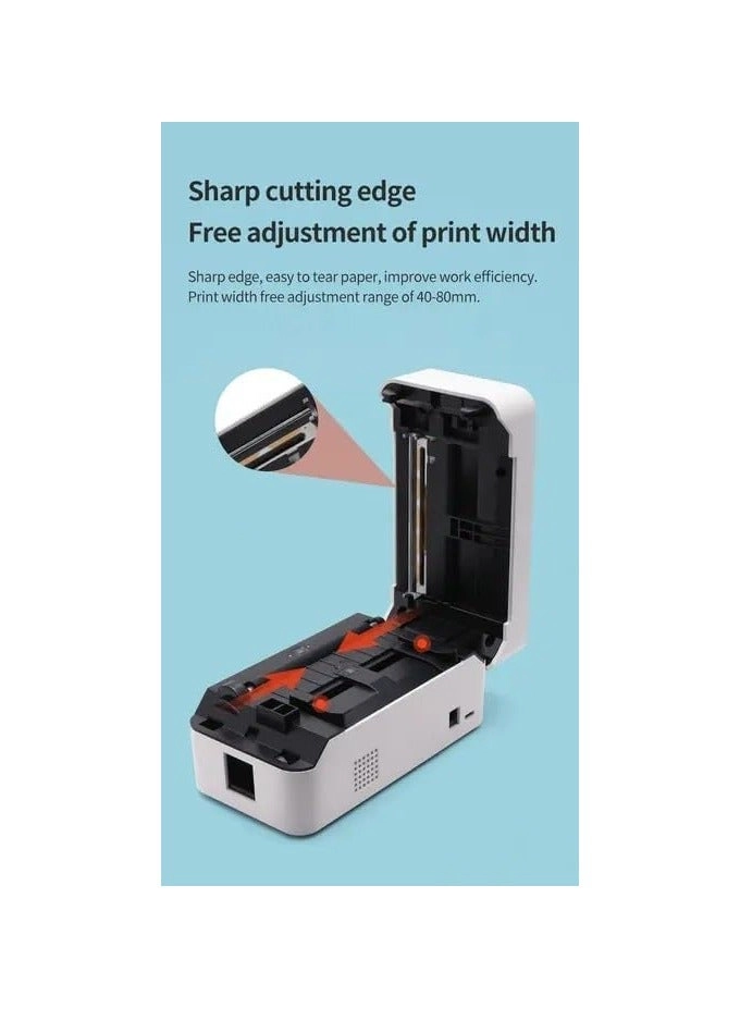 Bluetooth Thermal Printer - Ink-Free Thermal Printing 40–108 mm