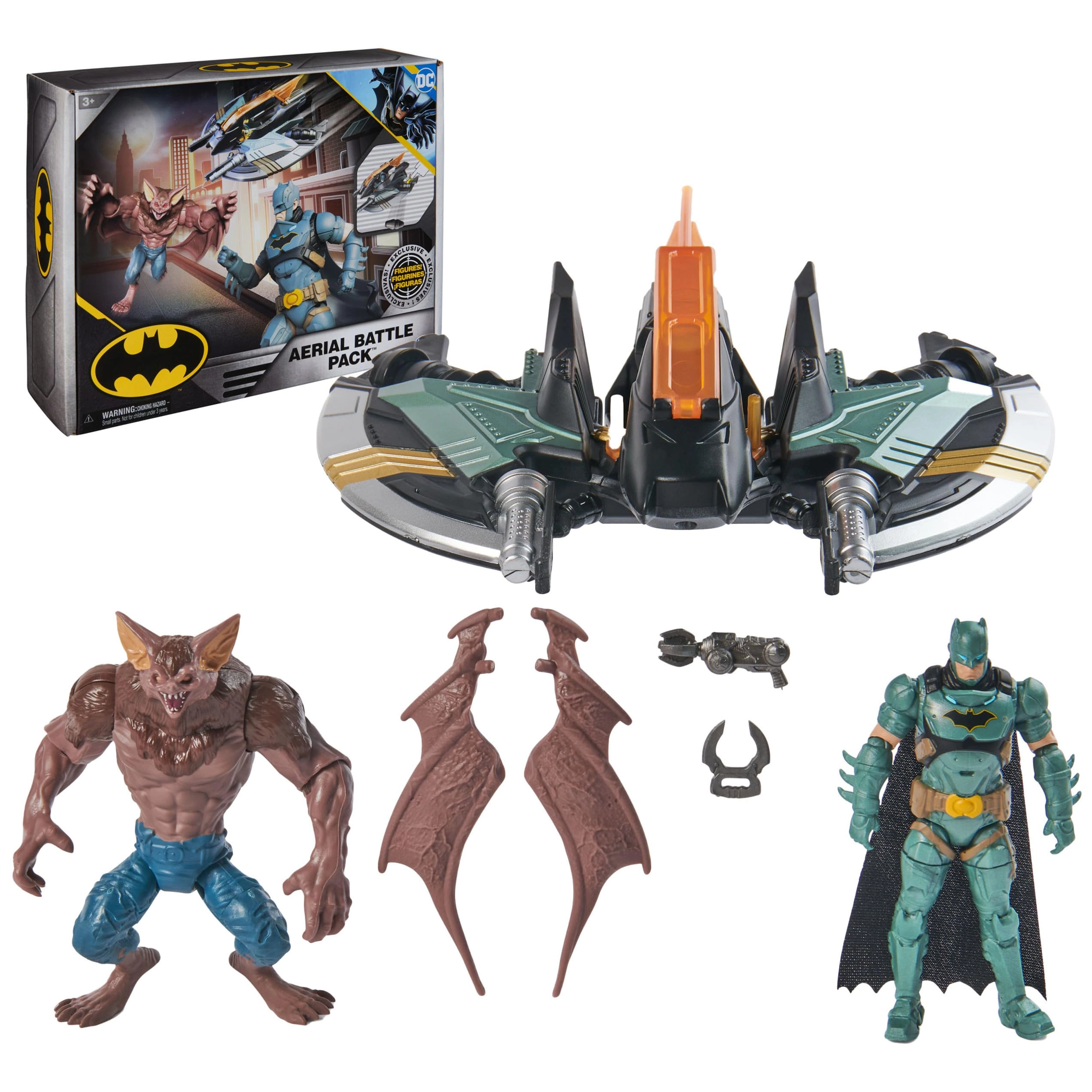 Spin Master Batman + Man-Bat + Batwing Vehicle - Comic (6067810)