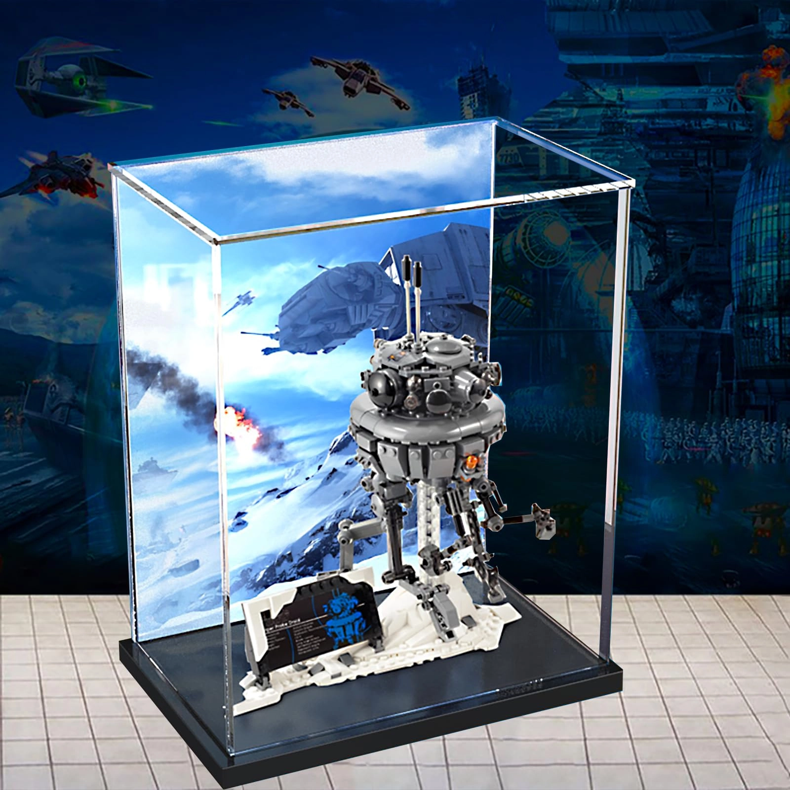 China Acrylic Display Case 75306 - 28x18x32 cm Background-b