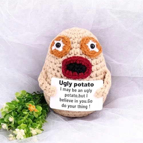 Mini Funny Knitted Potato - 7.5cm