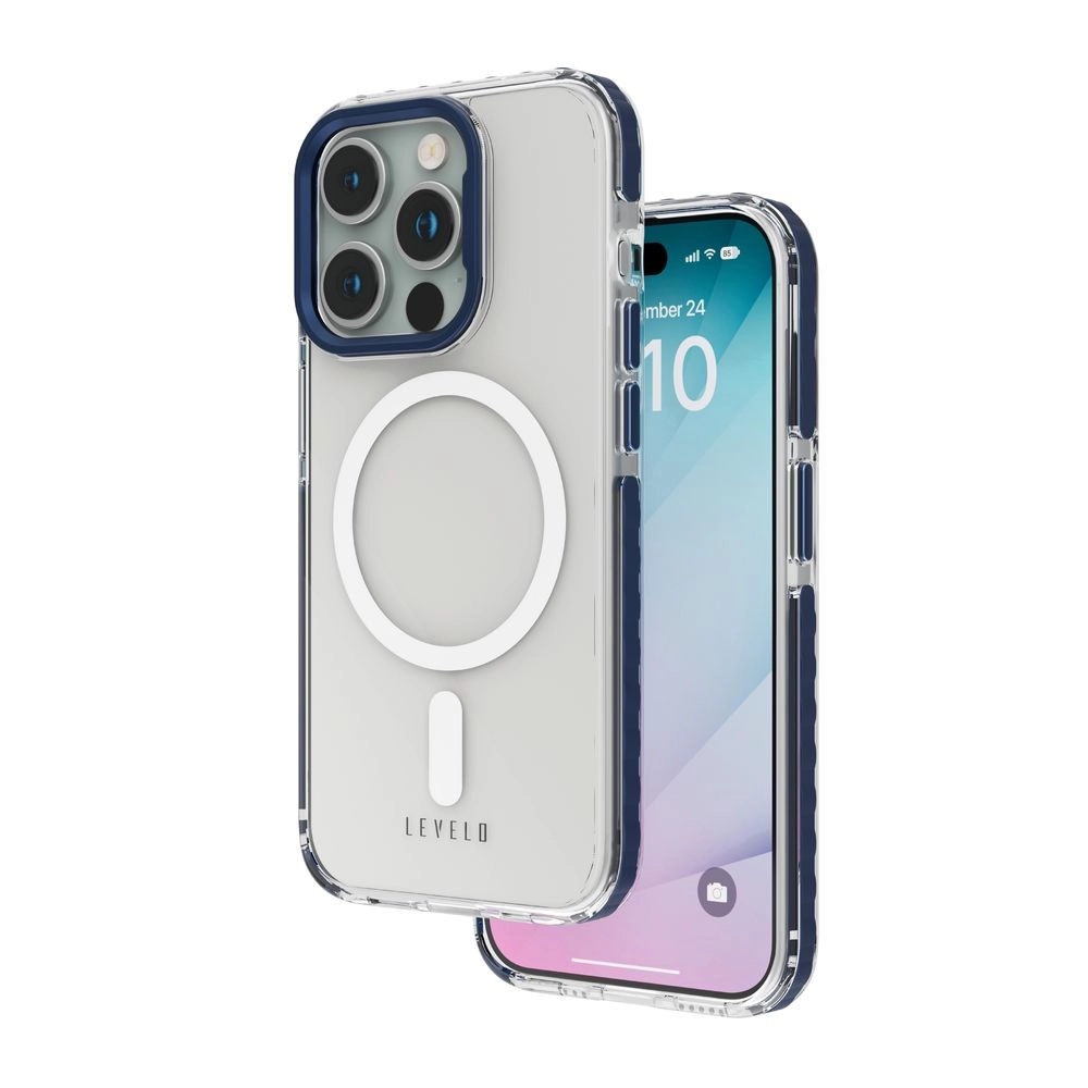 LEVELO Flexiguard Transparent Case with MagSafe for iPhone 15 Pro