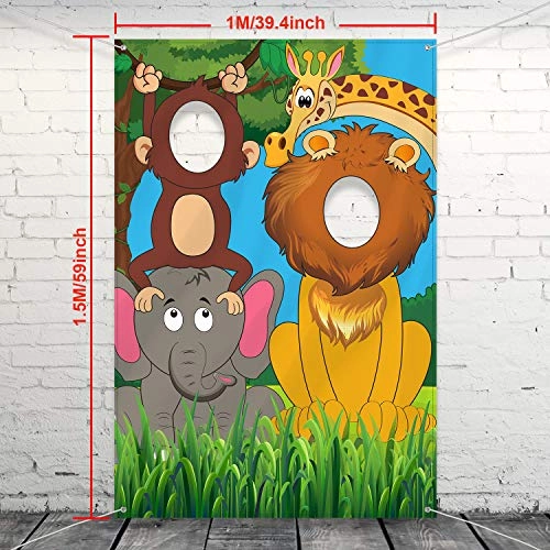 Jungle Animals Backdrop - Birthday