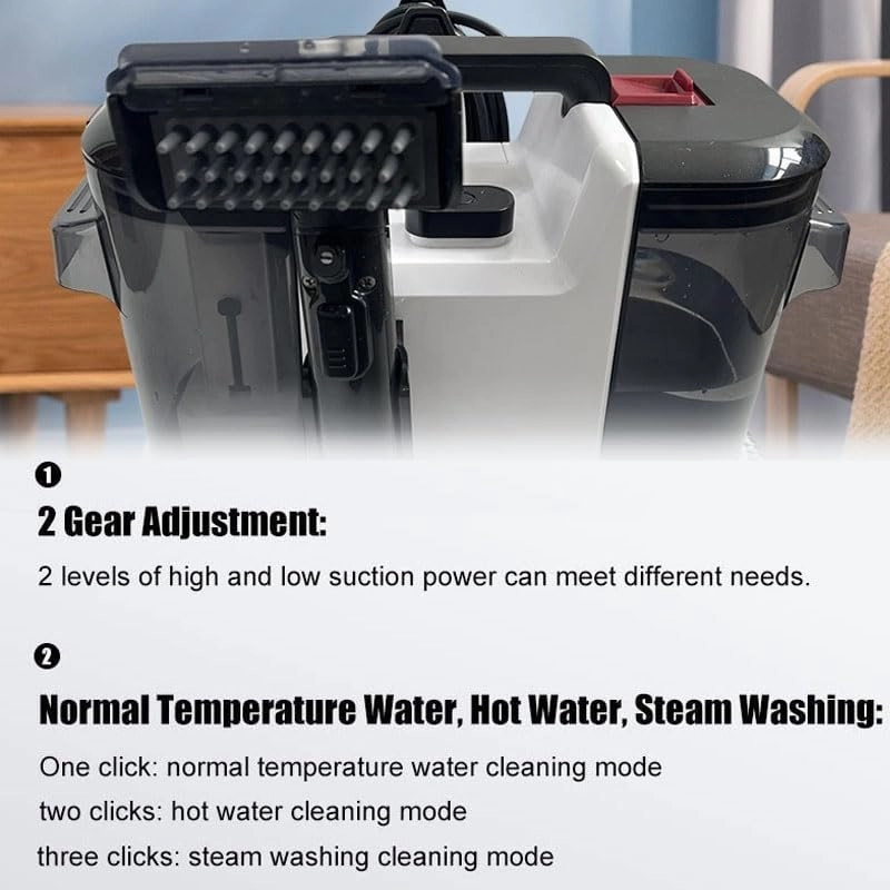 Handheld Carpet & Upholstery Cleaner - 450W 12KPa 1.5m Hose