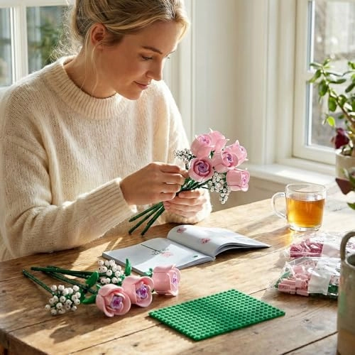 Toy Building Set - Pink Flowers 1 pcs