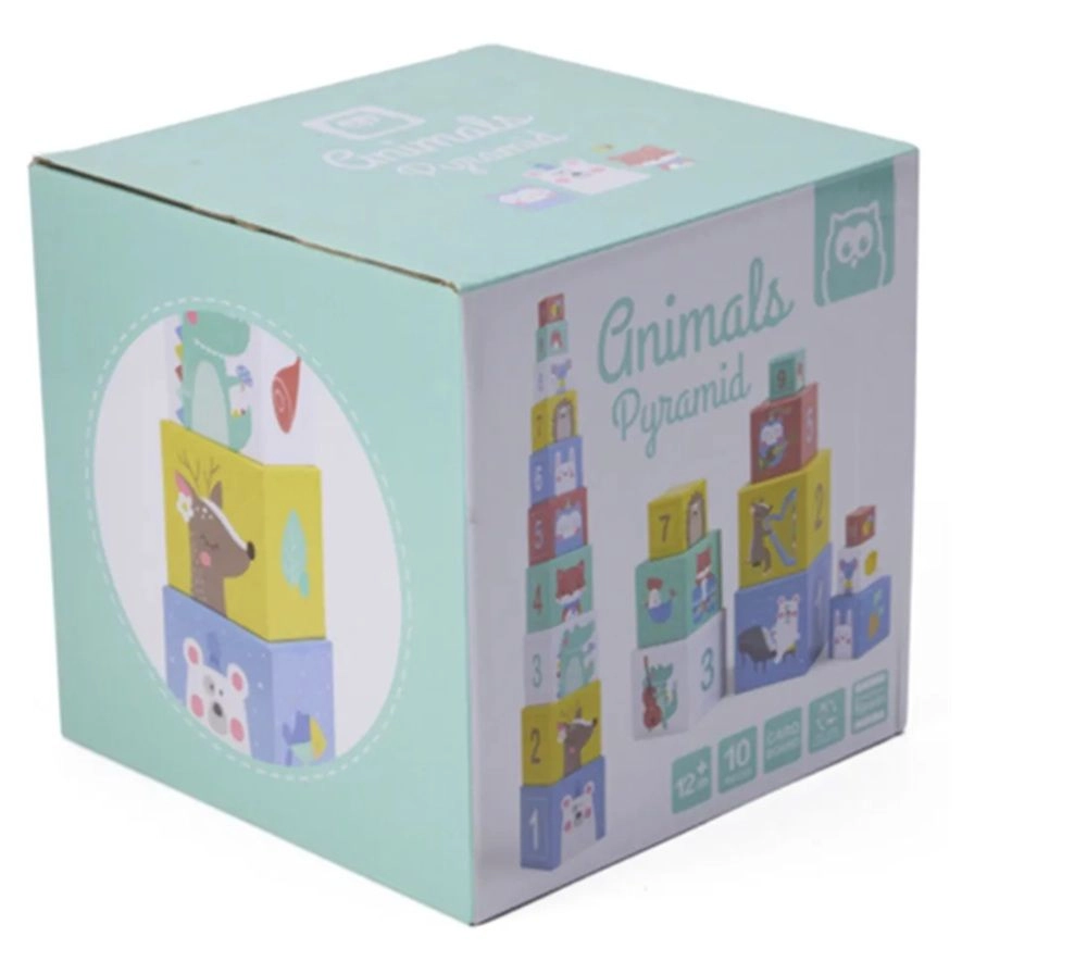 Animals Pyramid Sorting And Stacking Tower - 1+