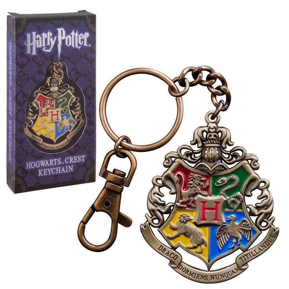 Noble Collection Hogwarts Crest Keyring - Die cast base metal and enamel 4.5cm