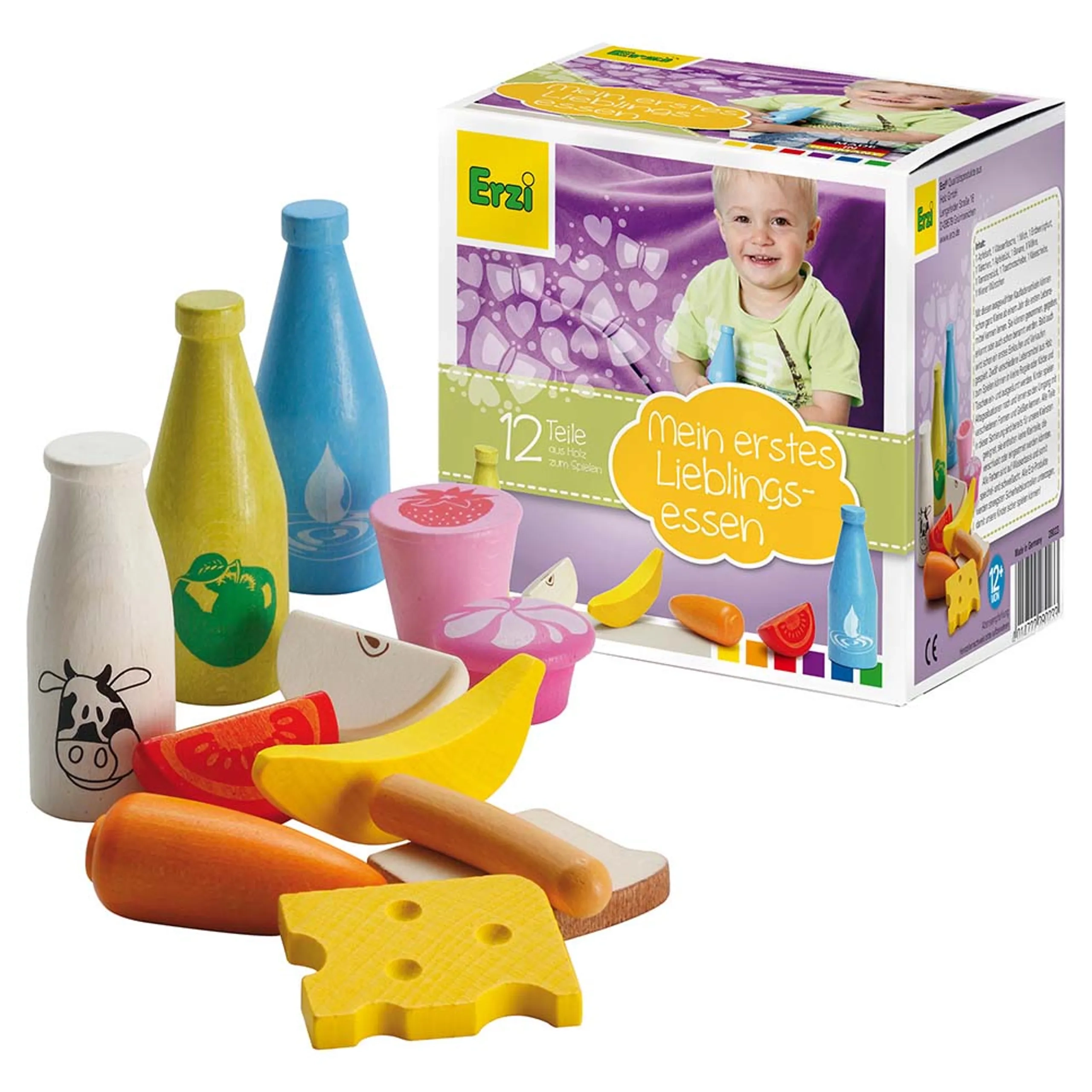 Erzi Wooden Grocery Toys - 12 pcs (TBOX-28023)