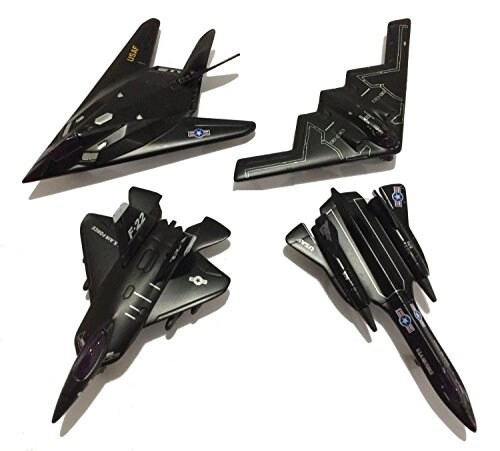 MZA STORES B2 Bomber - 4 pcs + SR-71 Blackbird + F-117 Nighthawk + F/A-22 Raptor