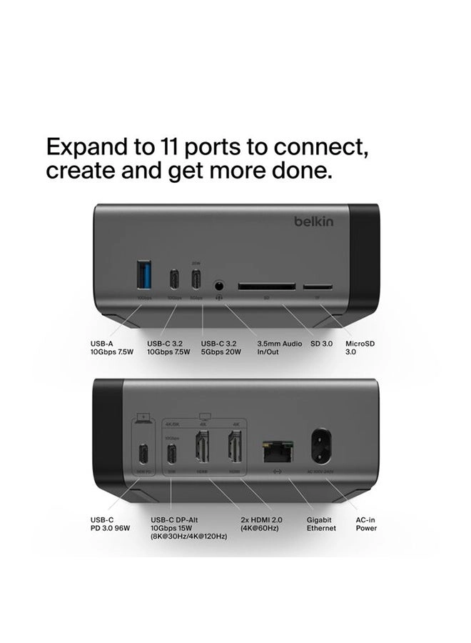 Connect USB-C Pro GaN Dock - 11-in-1 150W