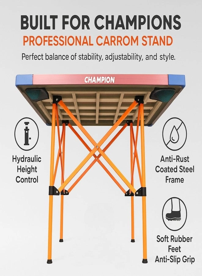 Carrom Board Stand - Foldable Height Adjustable