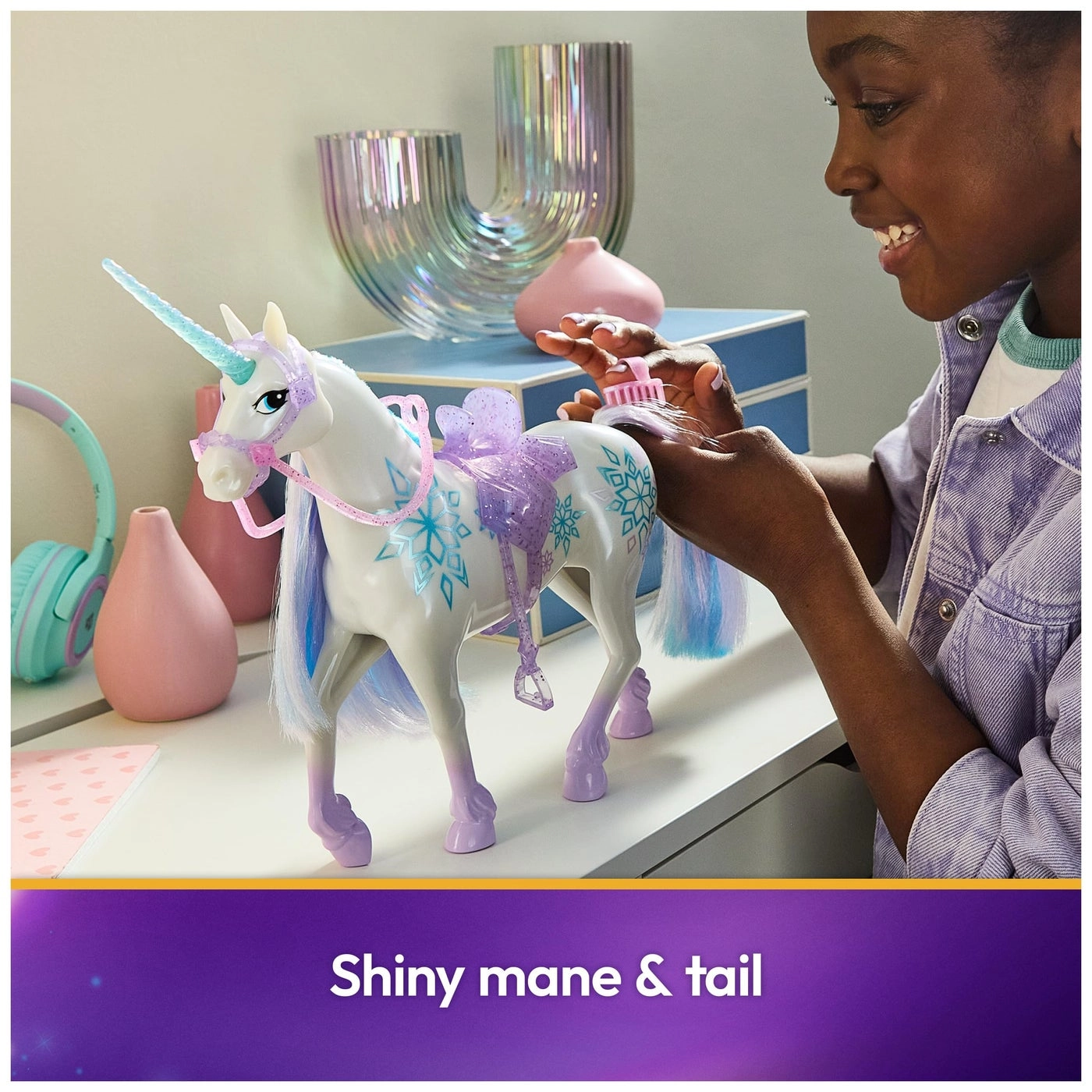 Glacier Unicorn - 11 Power of Friendship Removable Saddle Removable Bridle