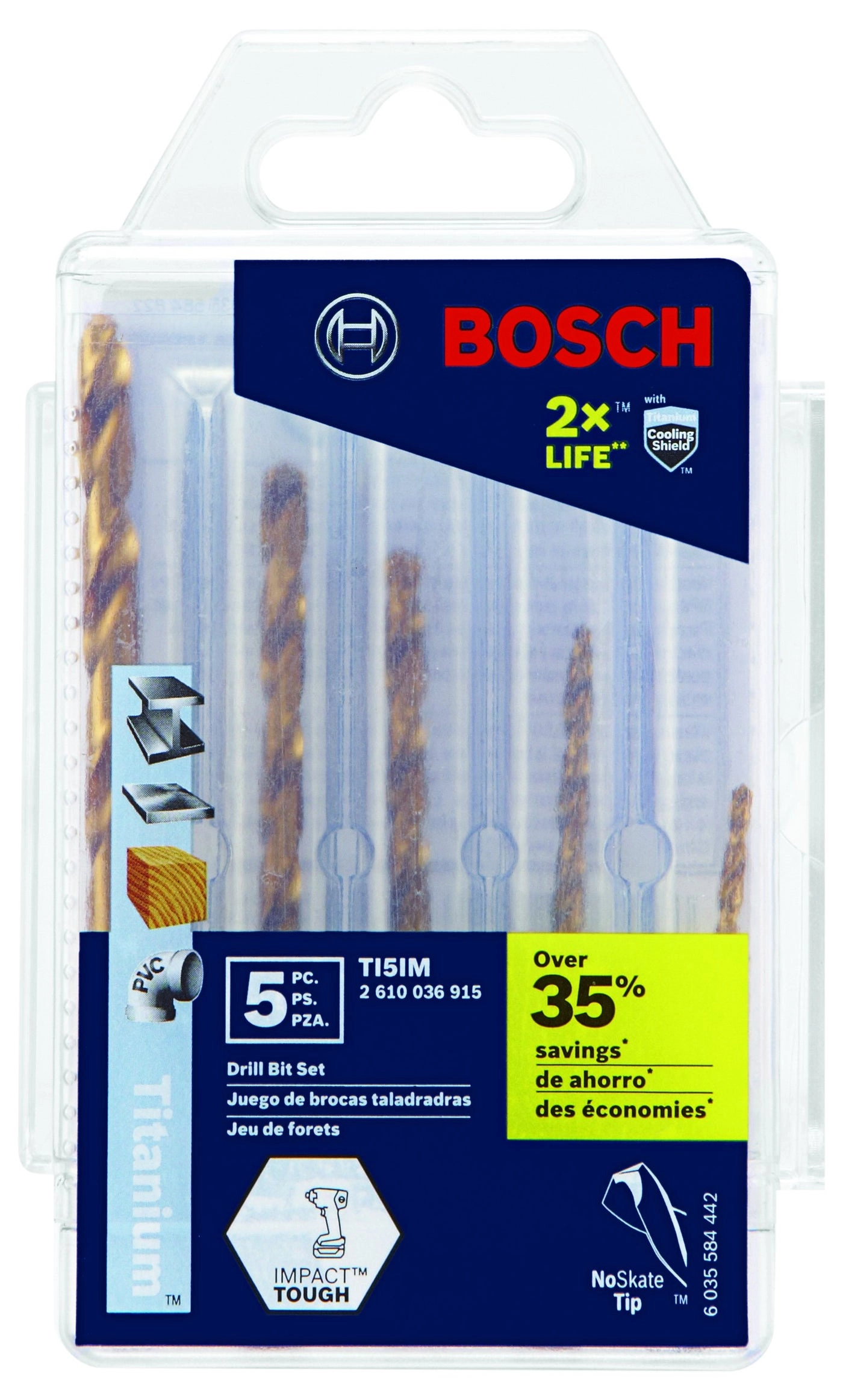 Bosch Ti5Im - Titanium Nitride Coated 5-Piece