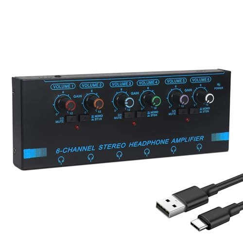 Headphone Amp Amplifier - 6-Channel