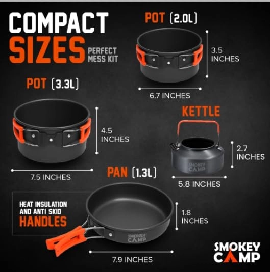 Camping Cookware Mess Kit - 11 piece(s)