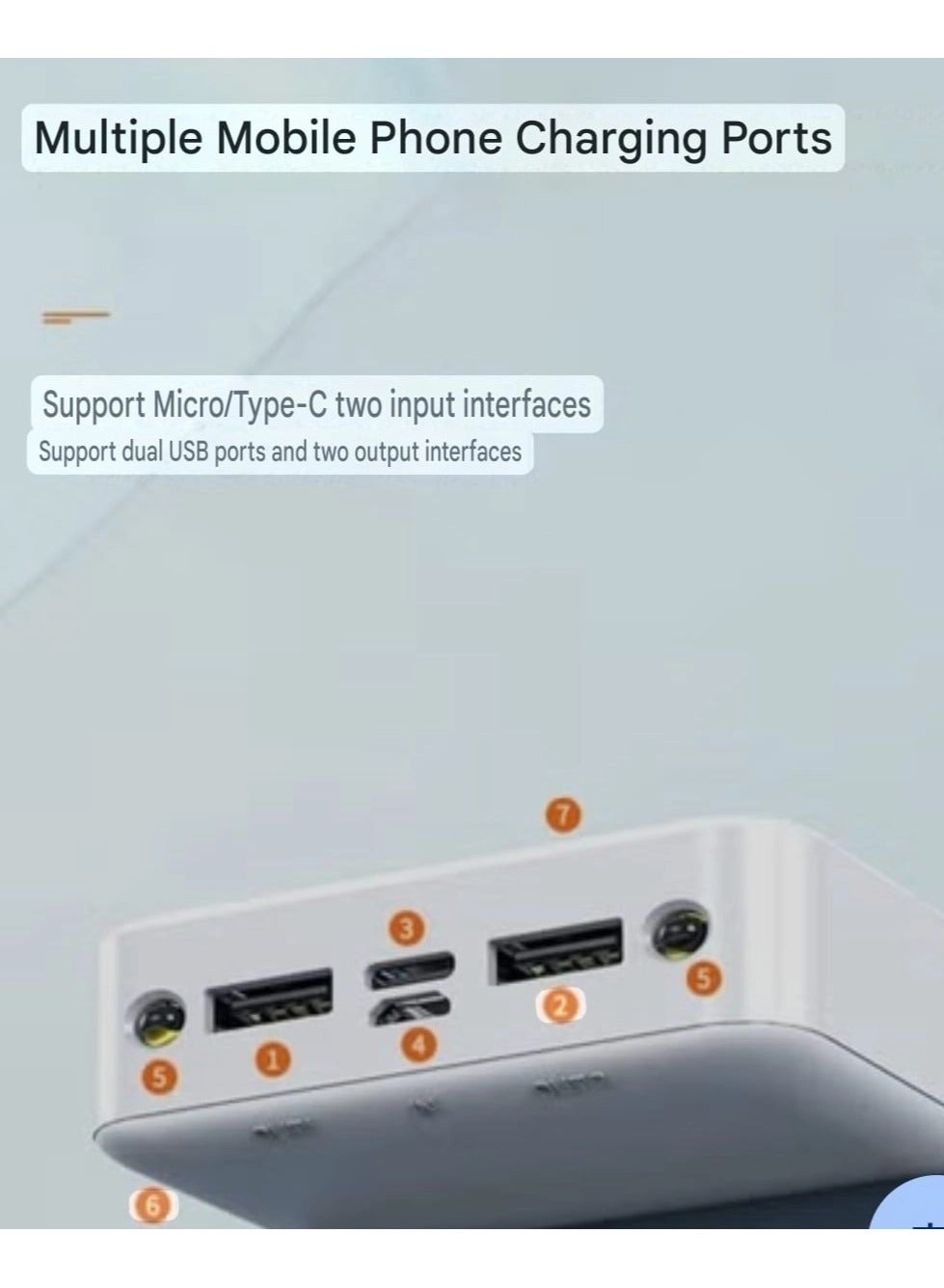 Mini Portable Power Bank - 20000 mAh Fast-Charging 2.0