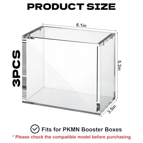 Acrylic Magnetic Case - 3 Pack 5mm+8mm Thick Magnetic Closure